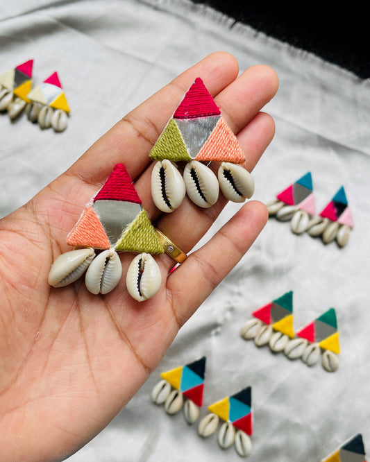 Rangila Multi Color Mirror Earrings 6 By Gamthi Fashion