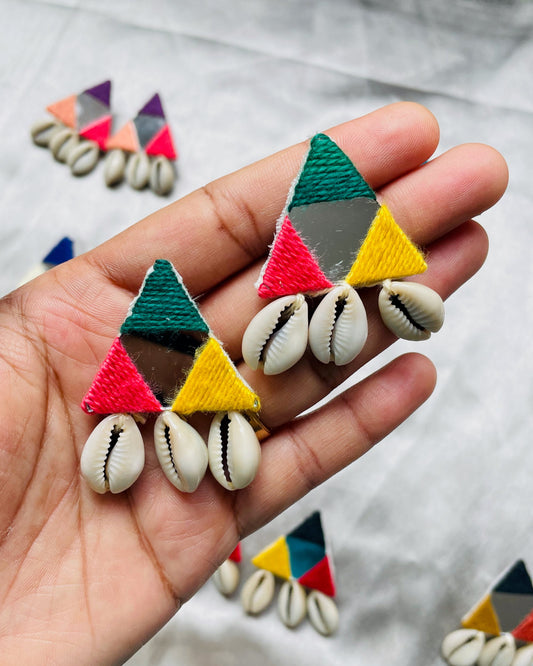 Rangila Multi Color Mirror Earrings 8 By Gamthi Fashion