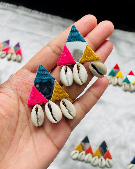 Rangila Multi Color Mirror Earrings 9 By Gamthi Fashion