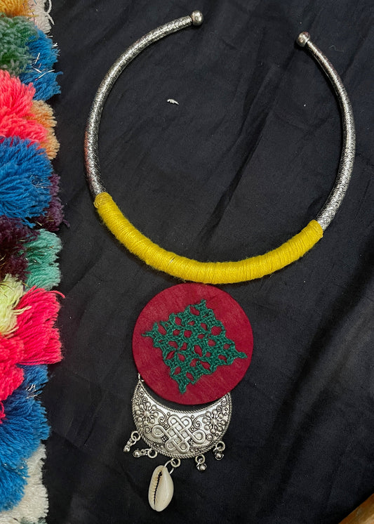 Red Kutchi Necklace By Gamthi Fashion