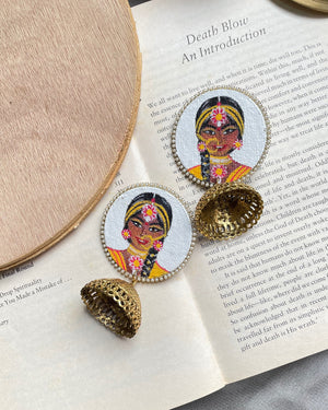 Roop Rani Hand Painted Earrings By Gamthi Fashion