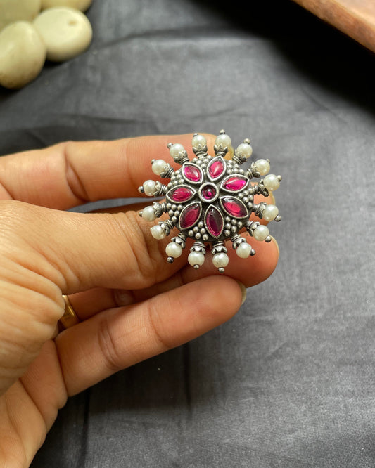 Rosé Radiance Ring By Gamthi Fashion
