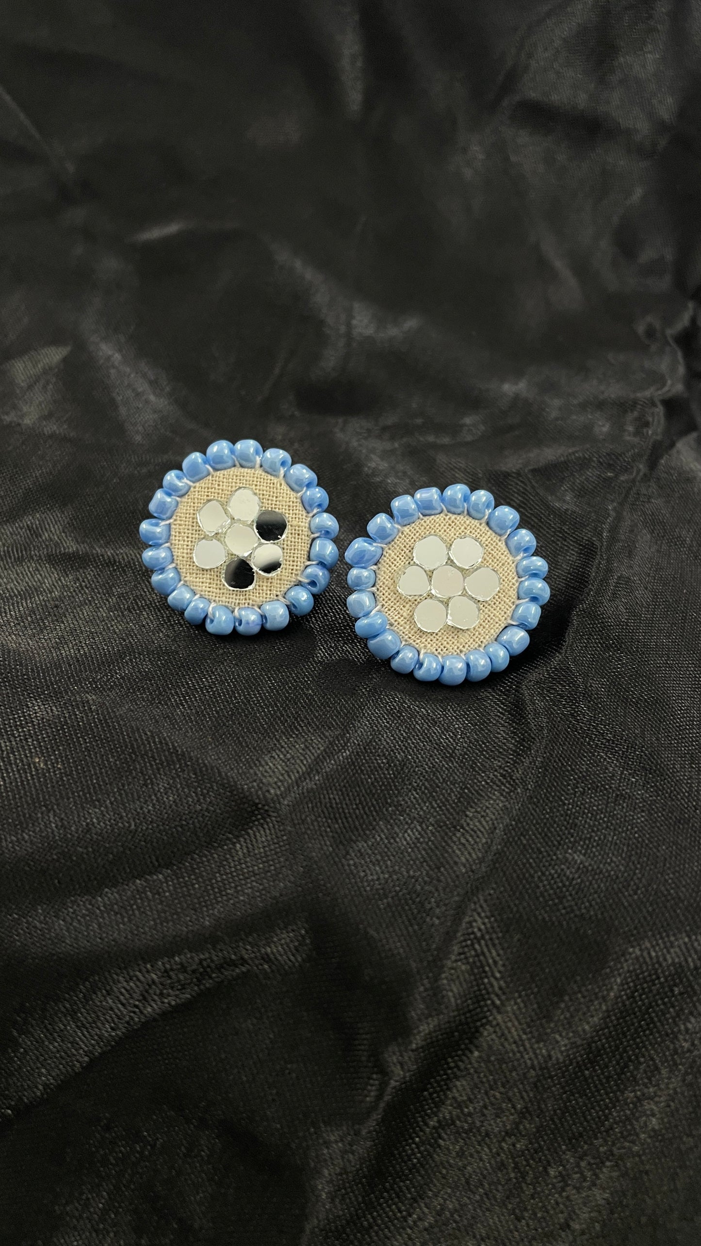 Royal Blue Stud Handmade Earrings By Gamthi Fashion