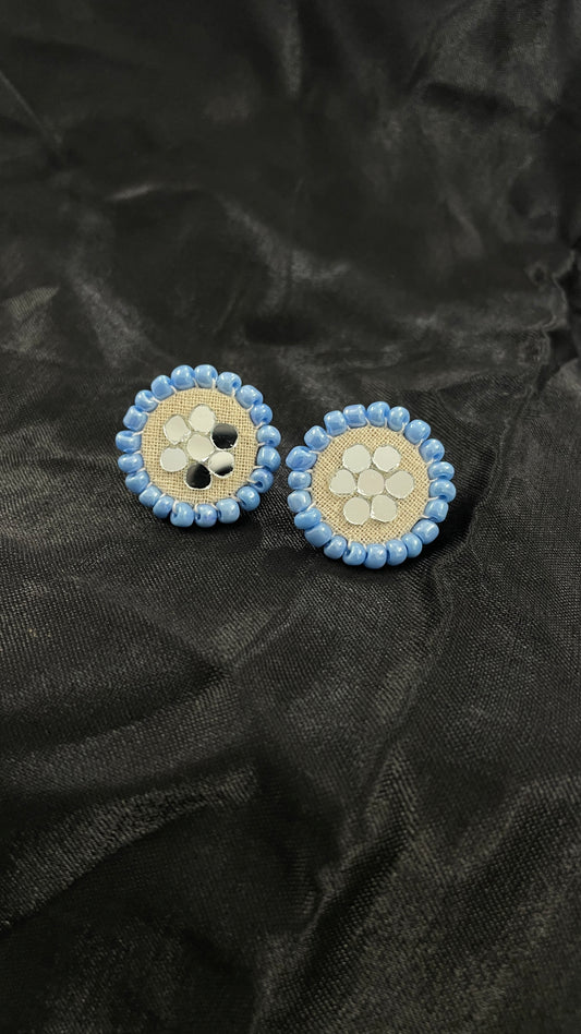 Royal Blue Stud Handmade Earrings By Gamthi Fashion