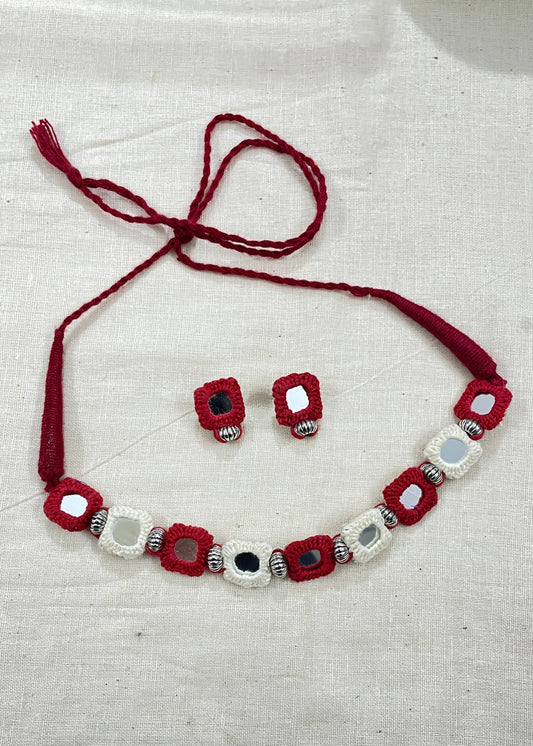Ruby Mirror Neckless By Gamthi Fashion