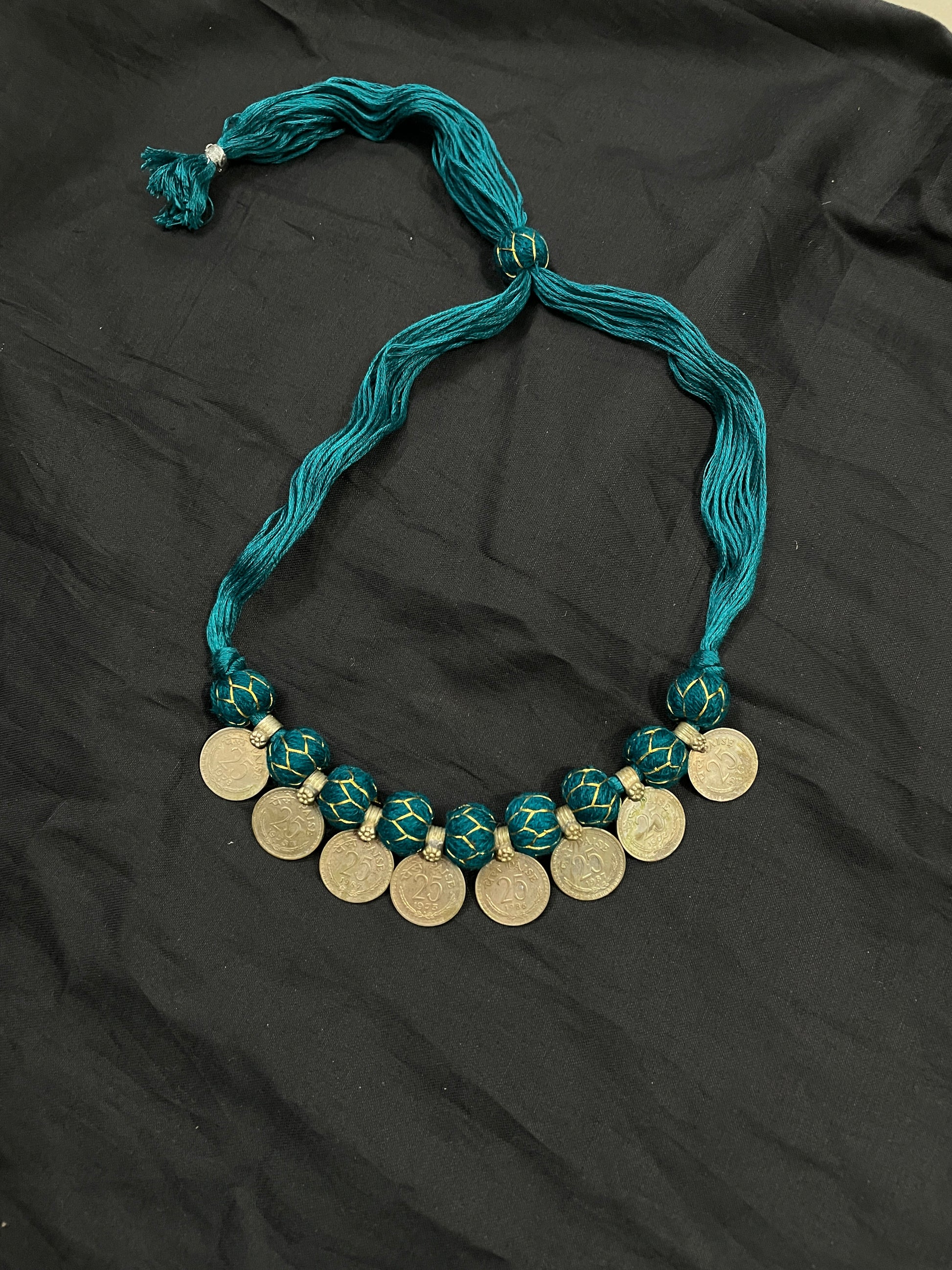 Sky Blue Rani Vintage Necklace By Gamthi Fashion