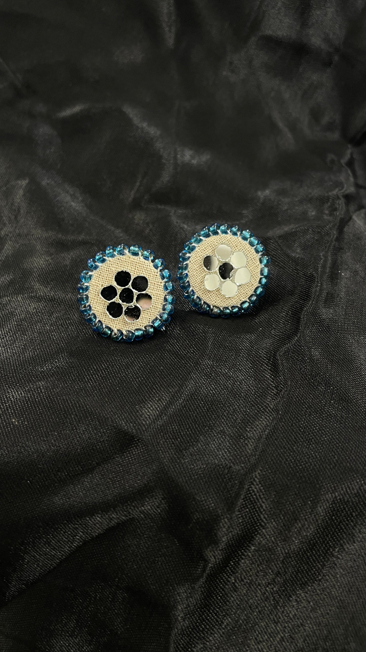 Sky Blue Stud Handmade Earrings By Gamthi Fashion