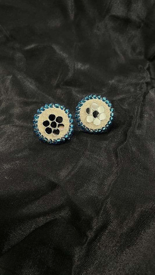 Sky Blue Stud Handmade Earrings By Gamthi Fashion