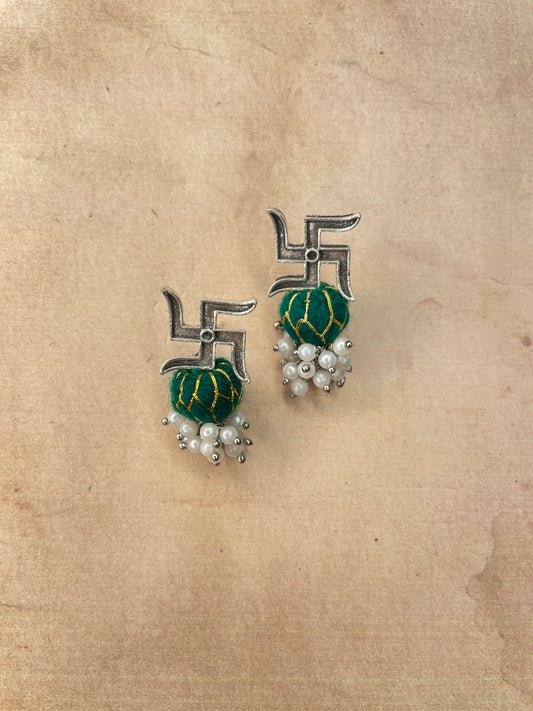 Swastik Earring By Gamthi Fashion