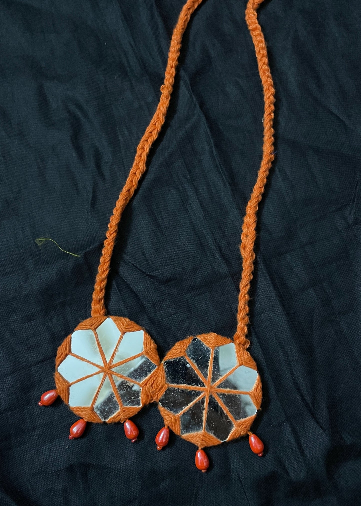Twin Terra Mirror Work Necklace By Gamthi Fashion