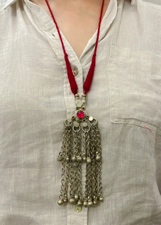 Vintage Afghani Long Necklace By Gamthi Fashion