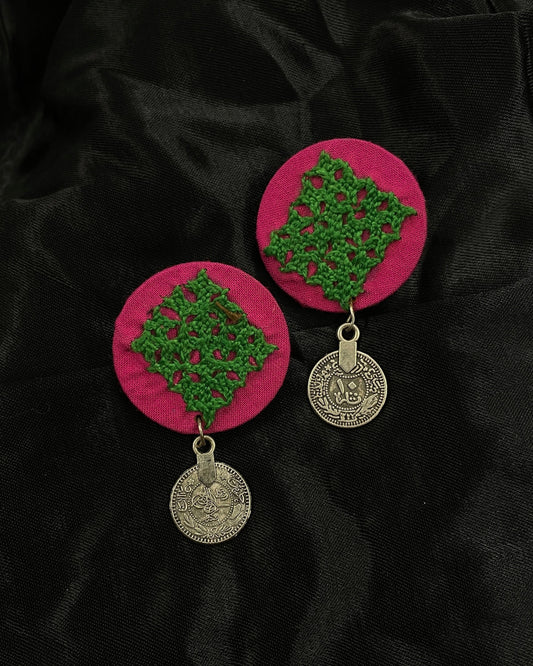 green bavaliya earring By Gamthi Fashion